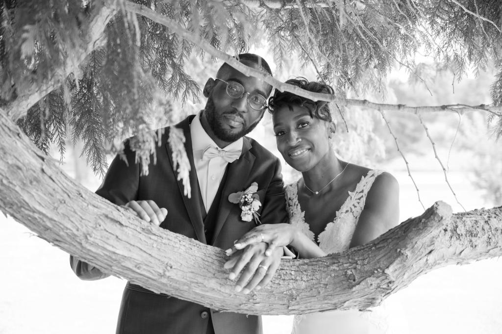 photo mariage noir et blanc