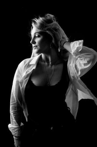 Portrait femme noir et blanc