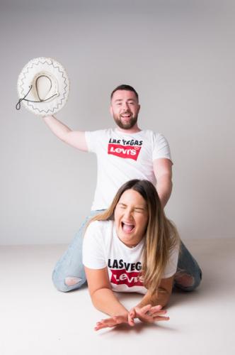 photo couple studio cowboy